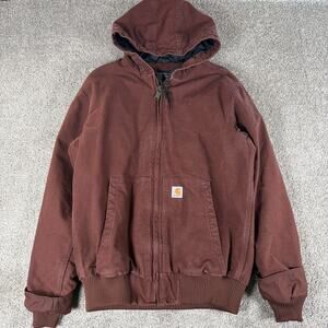 Carhartt Jacket Men M Dark Cedar Full Zip Active Quilt Lined J130-224 RARE COLOR